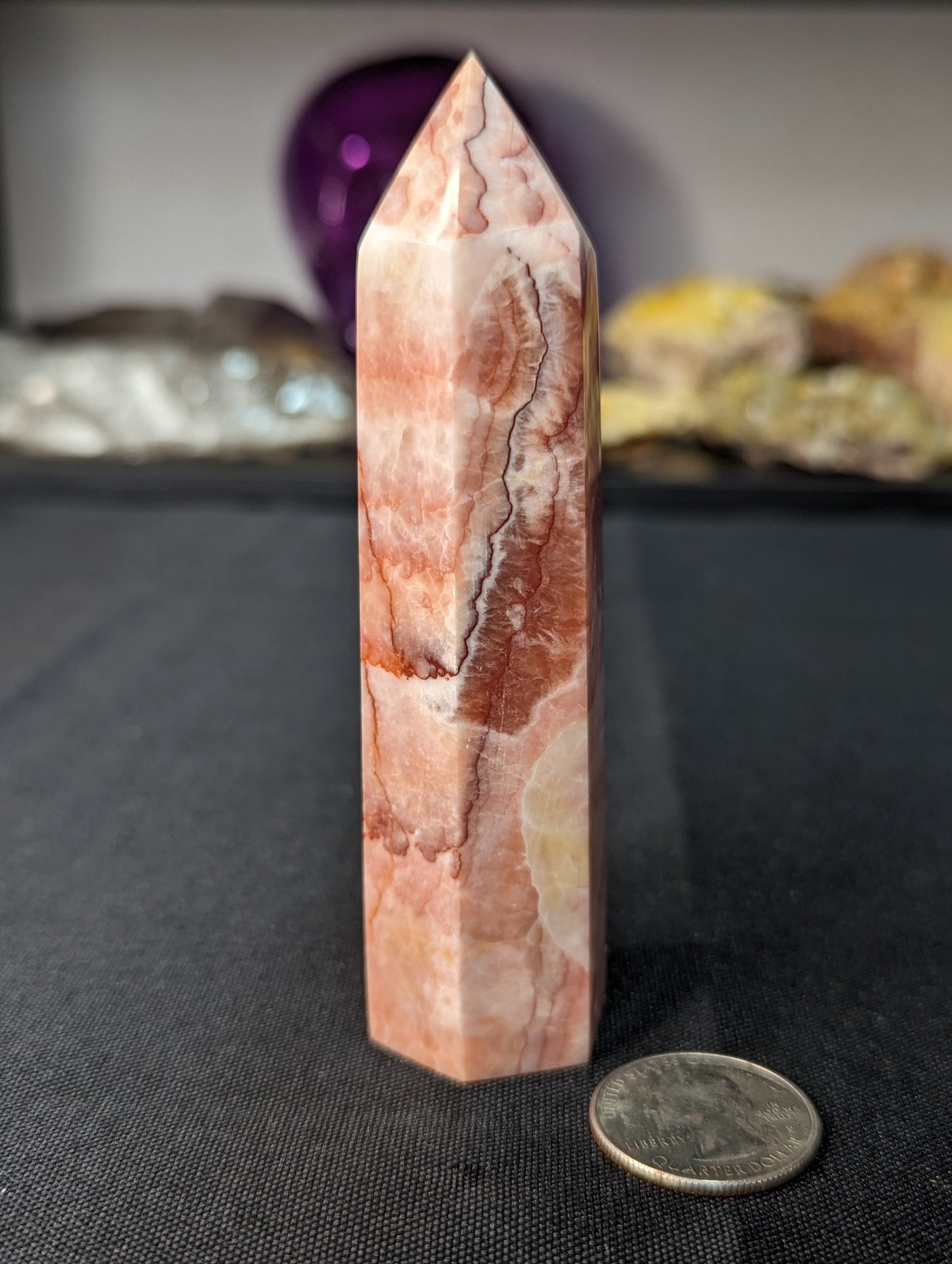 Red Banded Calcite Towers