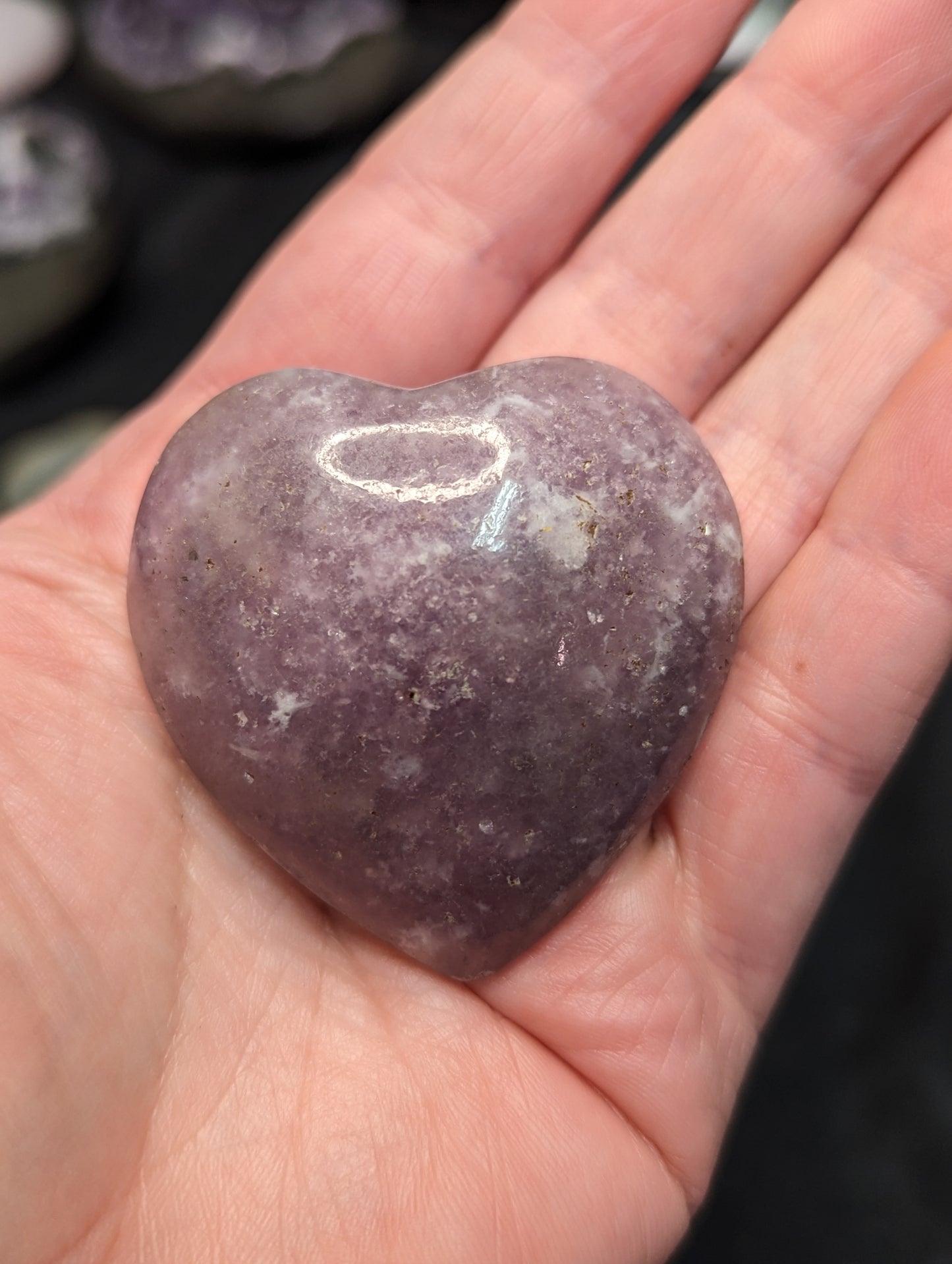 Lepidolite Heart