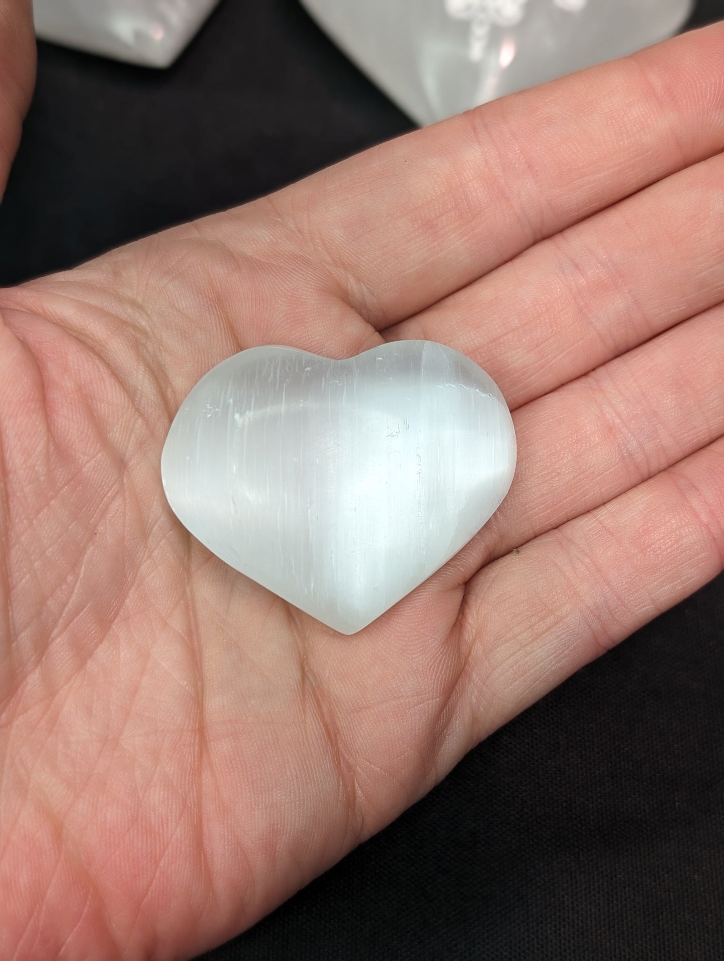 Selenite (Satin Spar) Hearts