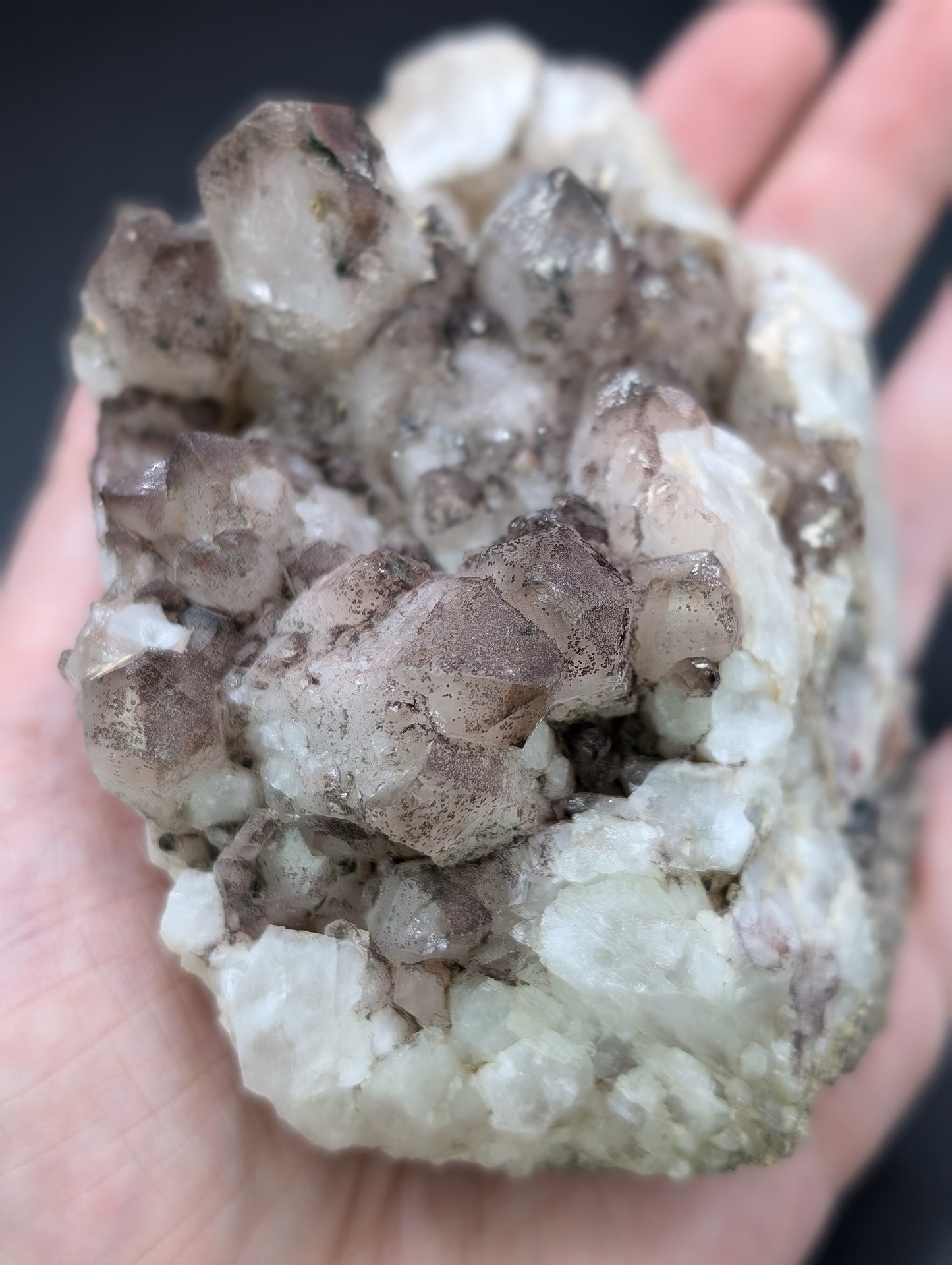 Raw Quartz on Calcite Matrix Specimen