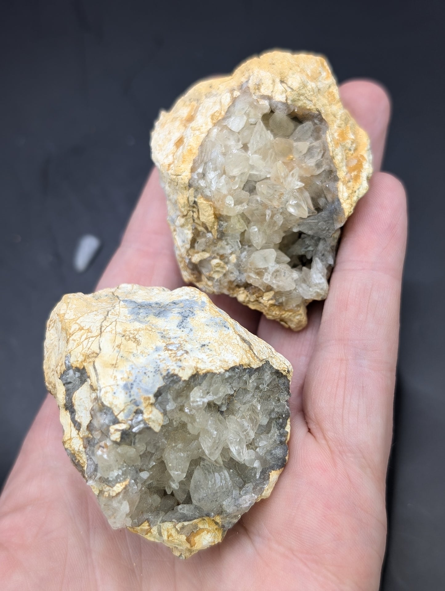 Raw Dogtooth Calcite Geodes