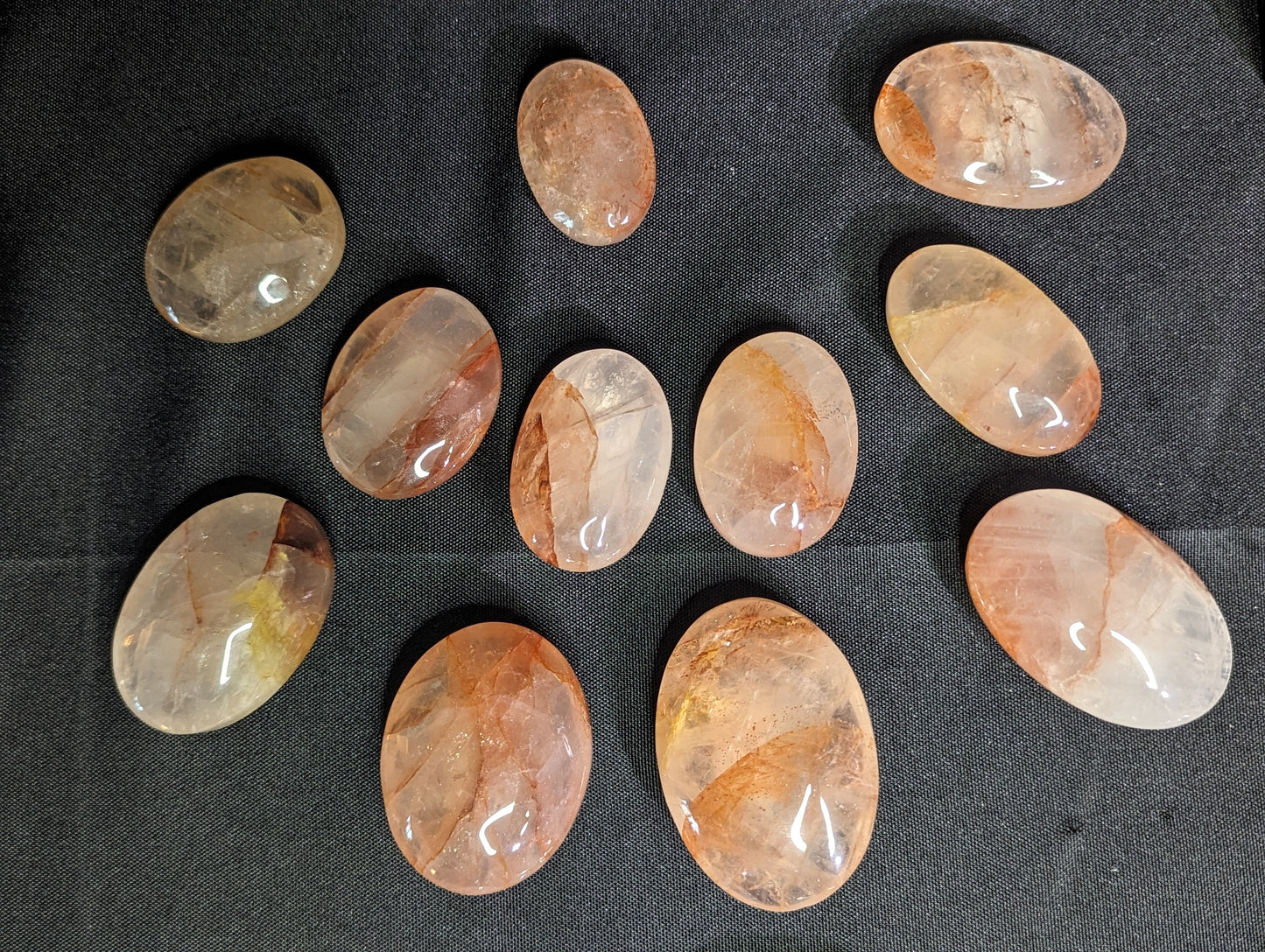 Fire Quartz Palm Stone