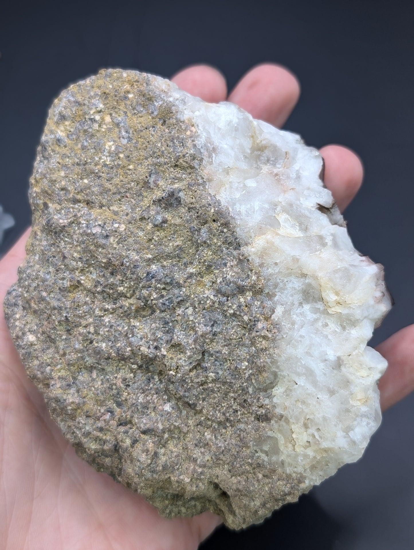 Raw Quartz on Calcite Matrix Specimen