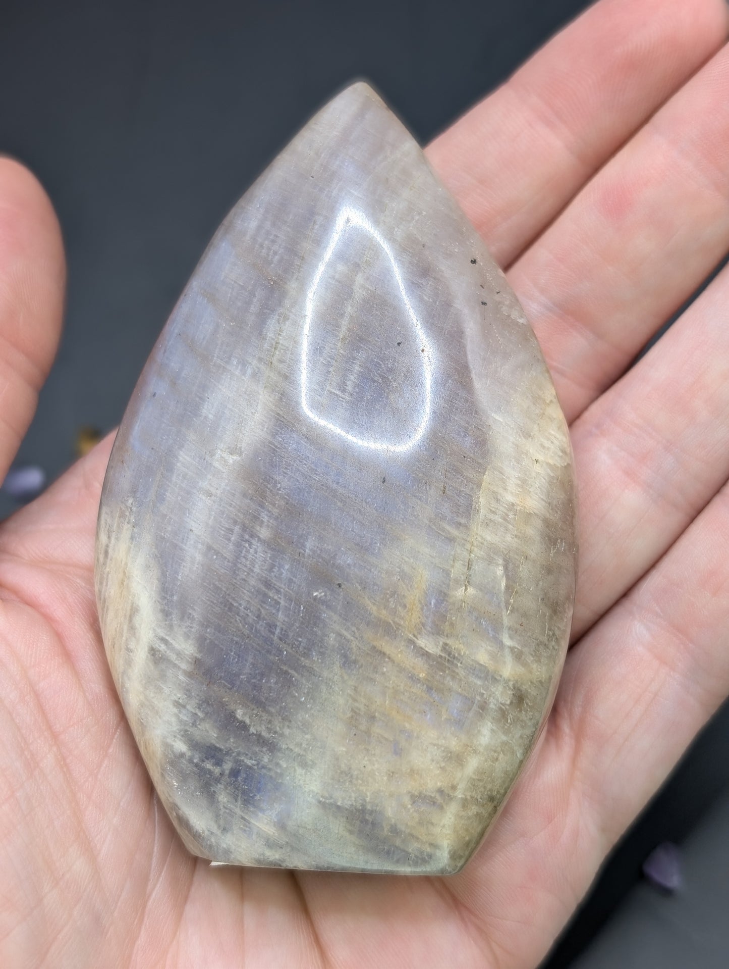 Moonstone Flame Freeform Carving