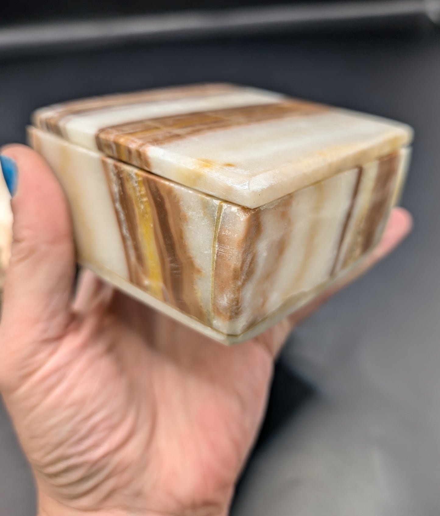 Chocolate Calcite Jewelry Boxes