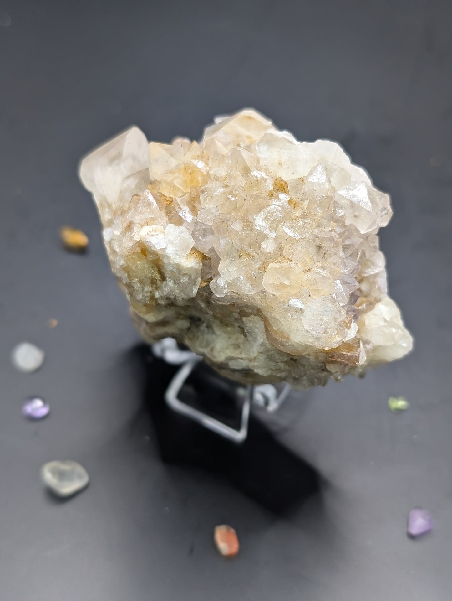 Raw Ametrine on Calcite Matrix