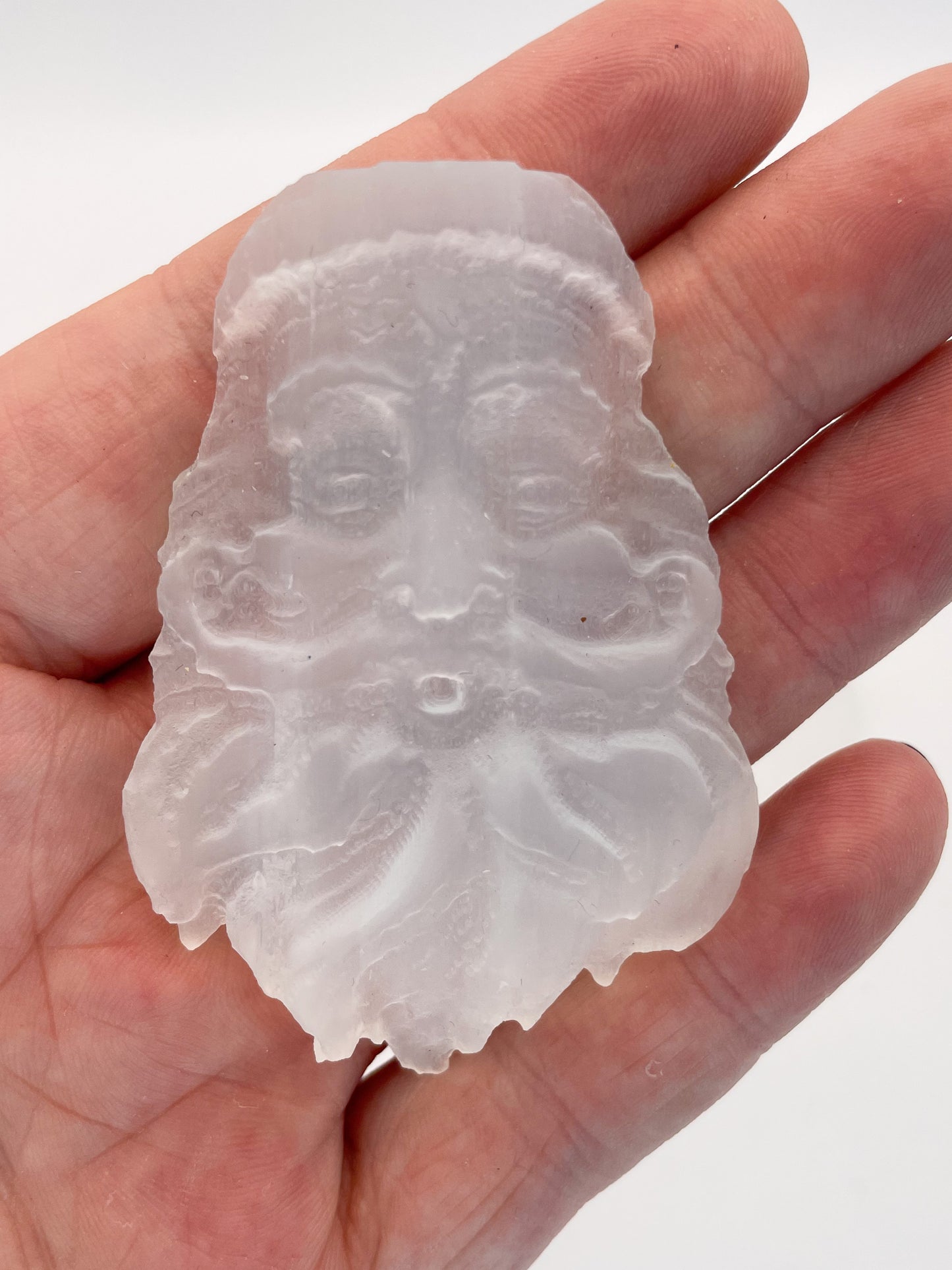 Selenite Santa Carvings