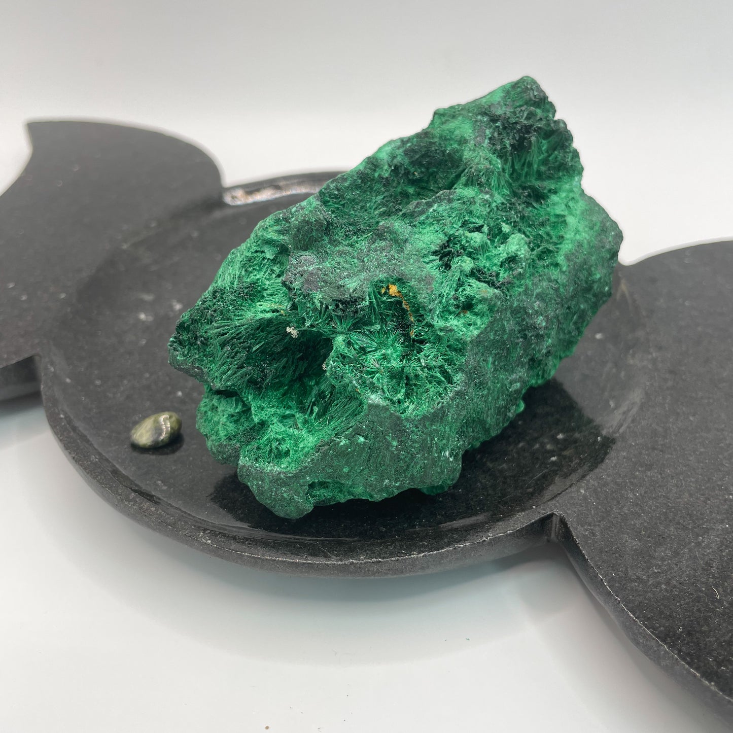 Raw Fibrous Malachite